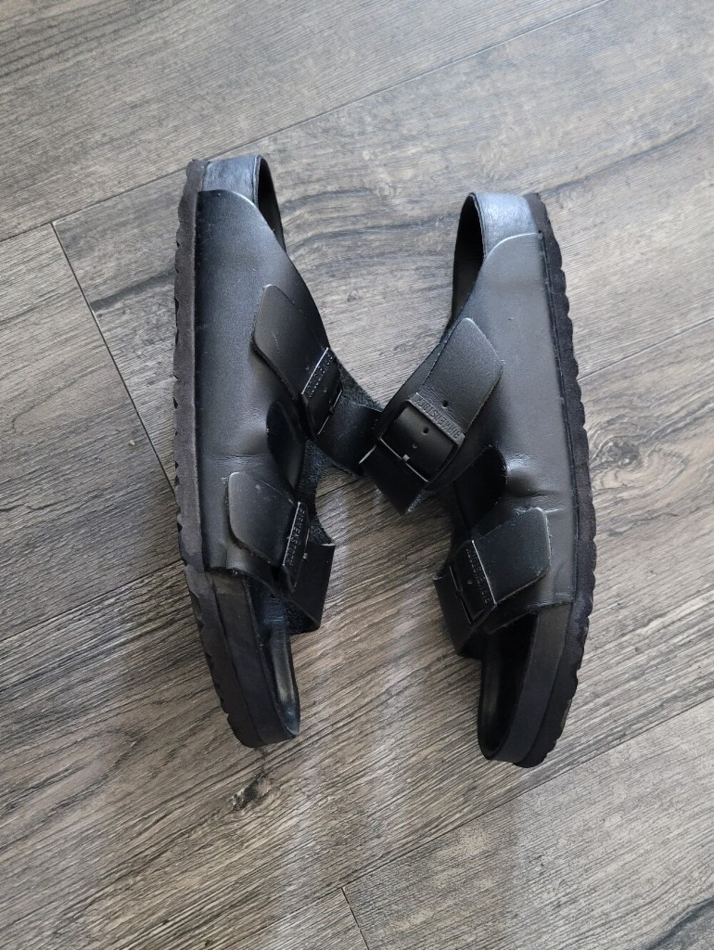 Birkenstock All Leather Arizona Sandals - Picture 2 of 5